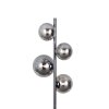 LAMPA PODŁOGOWA CZARNA KULE GRAFITOWE SZKLANE ITALUX CANELLO FL-406007-4-BCR