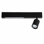 LAMPA SUFITOWA LISTWA CZARNA REFLEKTOR 9W+1xGU10 CZARNA MAGNET MILAGRO ML1130