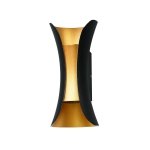 ITALUX DANTE PL-356-S BK+GD LAMPA KINKIET NOWOCZESNY CZARNO ZŁOTY LED 