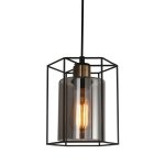 ITALUX KALULA PND-78901-1-BK+SG LAMPA WISZĄCA NOWOCZESNA CZARNA 