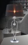 ITALUX MTM1637-1 LAMPKA STOŁOWA NOCNA CHROM CZARNY ABAŻUR 