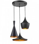 LUMINA DECO POTRÓJNA LAMPA WISZĄCA LOFT CZARNA FOGGI W3