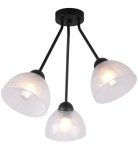 Lampa sufitowa potrójna VENICE, żyrandol z mlecznymi białymi kloszami ze szkła, do kuchni