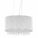 ITALUX ANABELLA P0207-07D-F4QL LAMPA WISZĄCA SREBRNA Z KRYSZTAŁKAMI 