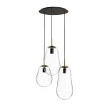 NOWODVORSKI 7794 PEAR LAMPA WISZĄCA SZKLANA CZARNO ZŁOTA