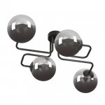 LAMPA SUFITOWA KULE SZKLANE CZARNA DO SALONU SYPIALNI POKOJU EMIBIG BRENDI 4 BL GRAFIT