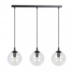 LAMPA WISZĄCA CZARNA POTRÓJNA KULE SZKLANE EMIBIG COSMO 3 BL 711/3