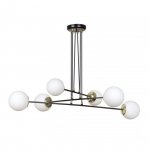 LAMPA WISZĄCA DO SALONU POKOJU BIAŁE KULE EMIBIG OGNIS 6 BLACK