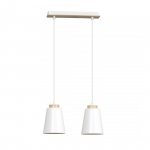 LAMPA WISZĄCA METALOWA NAD STÓŁ EMIBIG BOLERO 2 WHITE