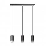 LAMPA WISZĄCA TUBA NAD STÓŁ DO KUCHNI JADALNI EMIBIG FUMIKO 3 BL/CHROME