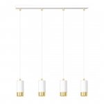 LAMPA WISZĄCA TUBA NAD STÓŁ DO KUCHNI JADALNI EMIBIG FUMIKO 4 WH/GOLD
