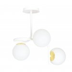 LAMPA SUFITOWA NOWOCZESNA KULE BIAŁE EMIBIG RAGNAR 3 WHITE GOLD
