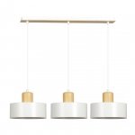 LAMPA WISZĄCA NAD STÓŁ Z DREWNEM EMIBIG TORIN 3 WHITE