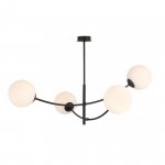 LAMPA WISZĄCA NOWOCZESNA KULE SZKLANE EMIBIG HUNTER 4  BLACK/OPAL
