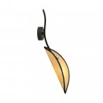 KINKIET NOWOCZESNY DEKORACYJNY EMIBIG LOTUS K1 BLACK/RATTAN