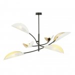 LAMPA WISZĄCA DEKORACYJNA DO SALONU SYPIALNI EMIBIG LOTUS 6 WHITE/GOLD
