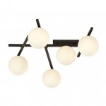 LAMPA SUFITOWA PLAFON KULE NOWOCZESNA EMIBIG SMART 5 BLACK/OPAL