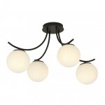 LAMPA SUFITOWA KULE SZKLANE DO POKOJU SALONU EMIBIG BOSTON 4 BLACK/OPAL