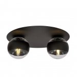 LAMPA SUFITOWA PLAFON CZARNY KULE SZKLANE EMIBIG SOLAR 2 BLACK/STRIPE