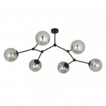 LAMPA WISZĄCA CZARNA KULE SZKLANE EMIBIG SPACE 6  BLACK/GRAFIT