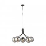 LAMPA WISZĄCA CZARNA NOWOCZESNA KLOSZE KULE EMIBIG NOVA 5  BLACK/GRAFIT