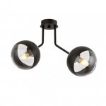 LAMPA WISZĄCA CZARNA NOWOCZESNA KLOSZE KULE EMIBIG NOVA 2 BLACK/STRIPE