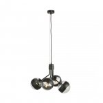 LAMPA WISZĄCA CZARNA NOWOCZESNA KLOSZE KULE EMIBIG NOVA 4  BLACK/STRIPE