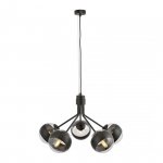LAMPA WISZĄCA CZARNA NOWOCZESNA KLOSZE KULE EMIBIG NOVA 5  BLACK/STRIPE