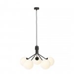 LAMPA WISZĄCA CZARNA NOWOCZESNA KLOSZE KULE EMIBIG NOVA 5  BLACK/OPAL