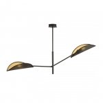 LAMPA WISZĄCA CZARNA DEKORACYJNA DO POKOJU SALONU EMIBIG VENE 2 BLACK/GOLD