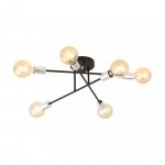 LAMPA SUFITOWA PLAFON INDUSTRIALNY LOFT EMIBIG VEKEN 6B SILVER