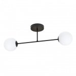 LAMPA SUFITOWA CZARNA KULE SZKLANE DO POKOJU SALONU EMIBIG ROMA 2 BL OPAL