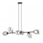 LAMPA WISZĄCA CZARNA NAD STÓŁ SZKLANA EMIBIG PANDORA 6 BL GRAFIT