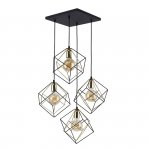 TK LIGHTING ALAMBRE 2778 LAMPA WISZĄCA CZARNO ZŁOTA DRUCIANA METALOWA