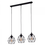 TK LIGHTING 3191 GALAXY BLACK LAMPA WISZĄCA NA LISTWIE CZARNA DRUCIANA