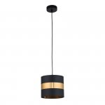 TK LIGHTING PARIS 4384 LAMPA WISZĄCA CZARNO ZŁOTA ABAŻUR 20CM