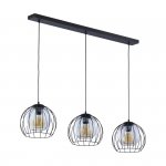 TK LIGHTING UNIVERSO 4483 BLACK LAMPA WISZĄCA CZARNA DRUCIANA Z KLOSZEM