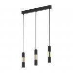 TK LIGHTING VIVIEN BLACK/GOLD 4757 LAMPA WISZĄCA CZARNO ZŁOTE TUBY NAD STÓŁ