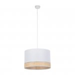 TK LIGHTING 4768 PAGLIA NEW WHITE LAMPA WISZĄCA BIAŁA BIAŁY ABAŻUR RATTAN EKO NATURAL BOHO