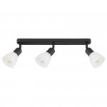 LAMPA SUFITOWA PLAFON SPOT REFLEKTOR CZARNY SZKLANE KLOSZE LIGHT PRESTIGE MALTA  LP-877/3W BK