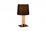 LAMPA CZARNA DREWNIANA Z CZARNYM ABAŻUREM RAHUL 547610232 TRIO