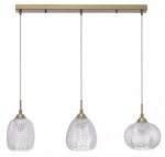 LAMPA WISZĄCA ZŁOTA SZKLANA NOWOCZESNA NAD STÓŁ DO KUCHNI SALONU JADALNI LUCES EXCLUSIVAS ALCALA LE41858