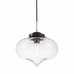 ITALUX HEART MDM2096/1 B LAMPA WISZĄCA NOWOCZESNA PRZEZROCZYSTY KLOSZ 