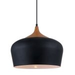 ITALUX BRITTA MDM-2681/1L BK LAMPA WISZĄCA CZARNA METALOWA KOPUŁA