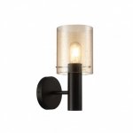 ITALUX SARDO RAIN WL-5581-1A-BK+RNAMB KINKIET NOWOCZESNY SZKLANY BURSZTYNOWY KLOSZ