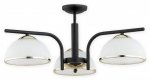 LAMPA SUFITOWA CZARNA ZŁOTA KLOSZE SZKLANE LEMIR LAVA O2923_W3_CZA_+_ZL