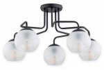 LAMPA SUFITOWA CZARNA SZKLANE KULE SEGRE LEMIR
