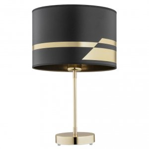 ARGON METIS 4302 LAMPA STOŁOWA CZARNO ZŁOTA Z ABAŻUREM