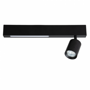 LAMPA SUFITOWA LISTWA CZARNA REFLEKTOR 9W+1xGU10 CZARNA MAGNET MILAGRO ML1130