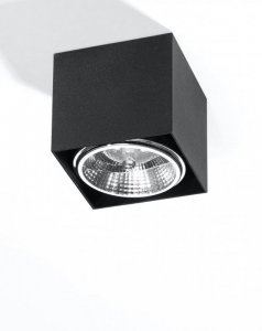 Plafon BLAKE czarny kwadrat aluminium minimalistyczna lampa sufitowa Gu10/ES111 LED SOLLUX LIGHTING